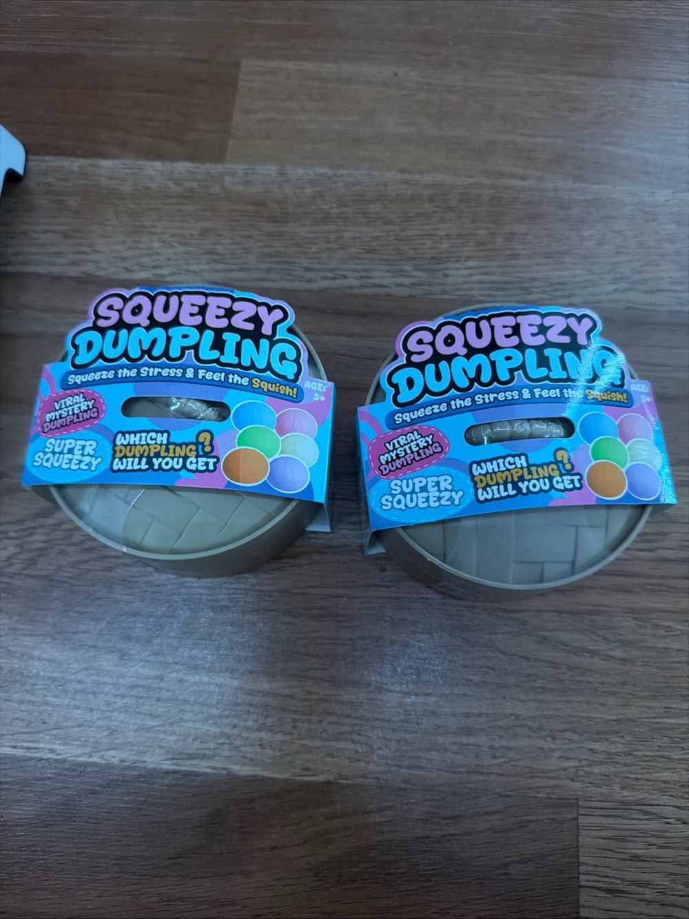 Squeezy Dumpling Mystery Squishy Toy Bun 2 Pack Stress Fidget Toy New Sealed
